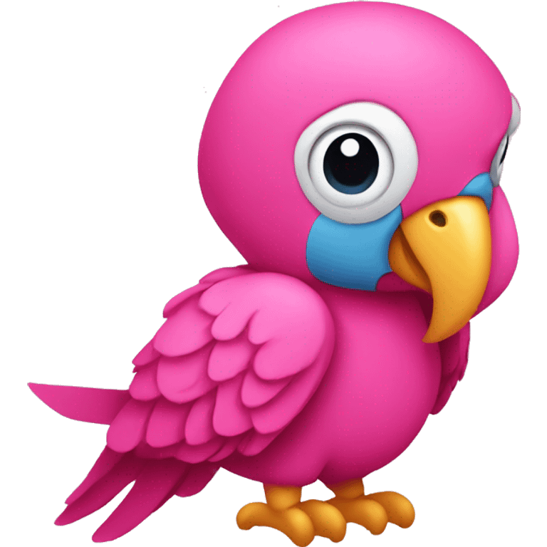 Pink parrot emoji