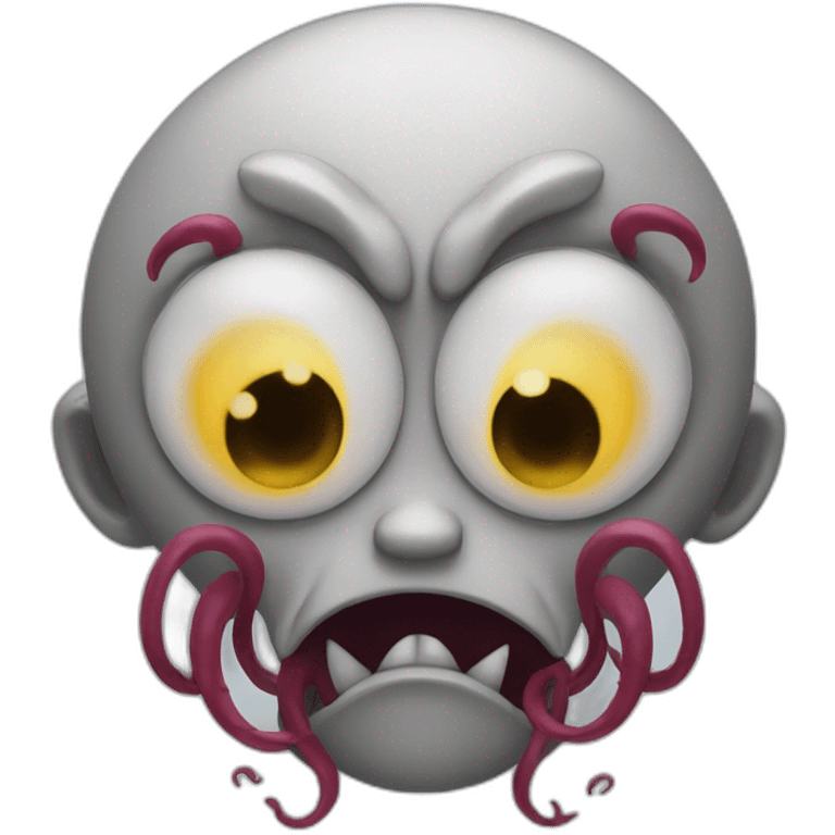 multi eyed demon worried about tentacles emoji