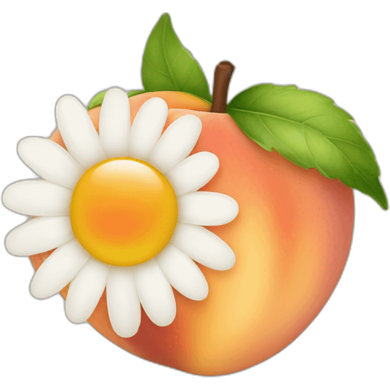 Peach kiss daisy emoji