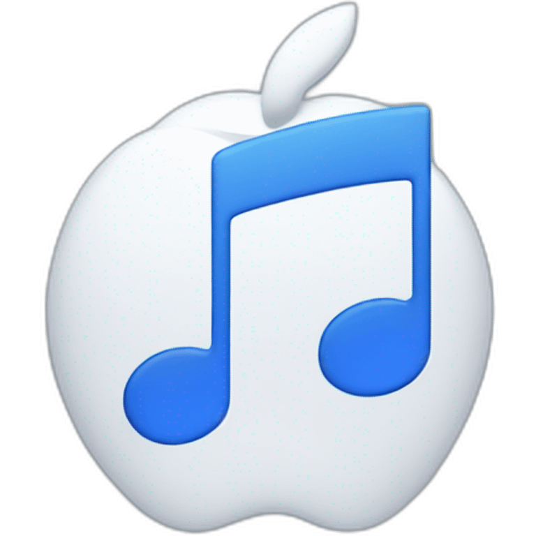 apple music logo blue emoji