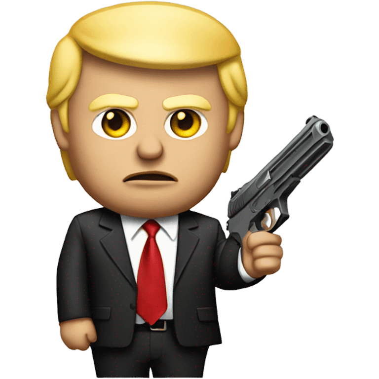 Trump with a gun emoji