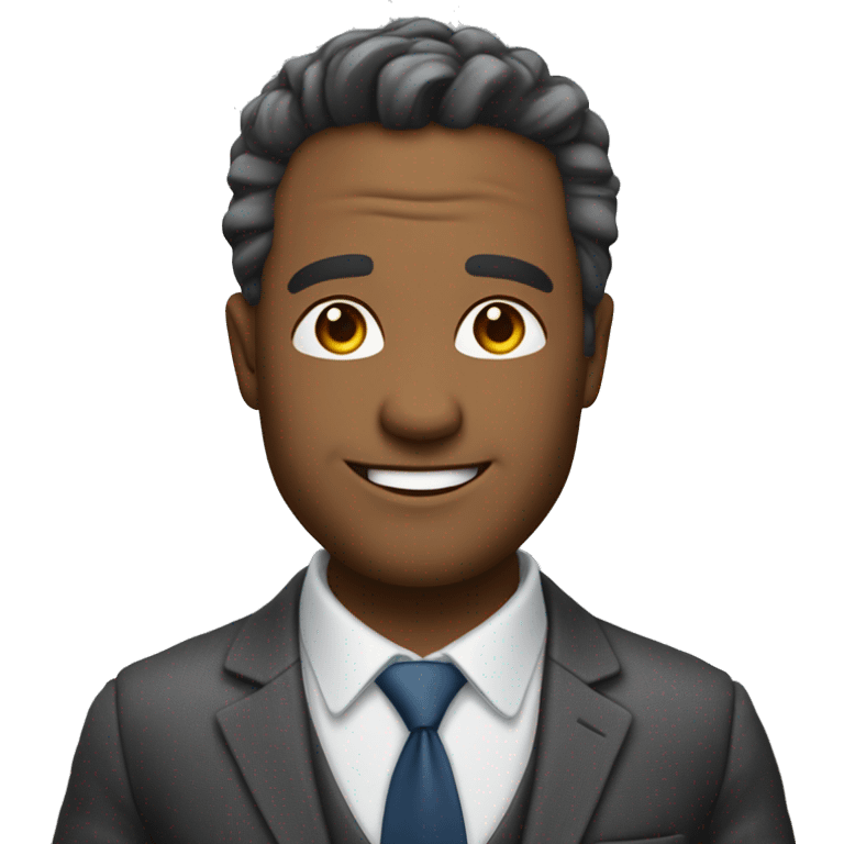 i want an emojis of a peson that he is like a solopreneur man in his 40 years old with non professiona suit and he looks happy  emoji