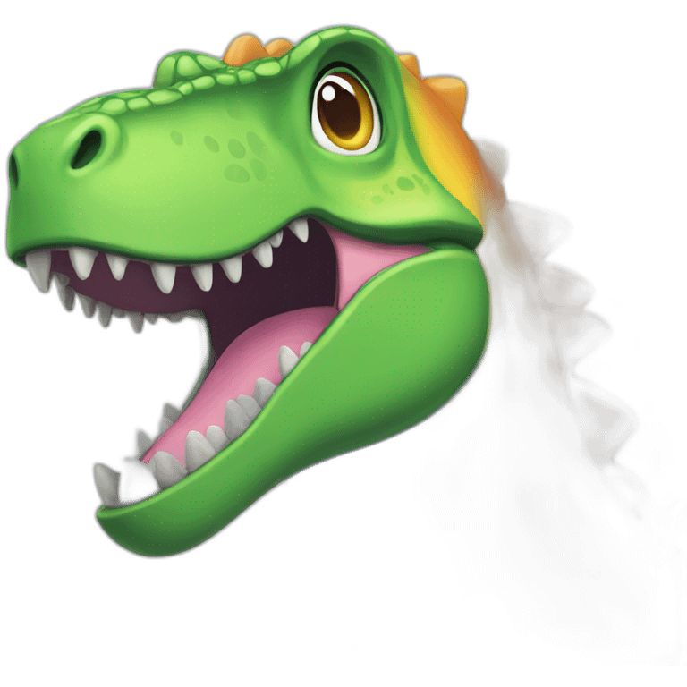 Dinosaurio de arcoiris emoji