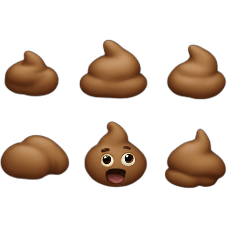 poop emoji, cartoon animator 5, highly detailed emoji