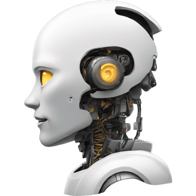 robot face in profile side view emoji