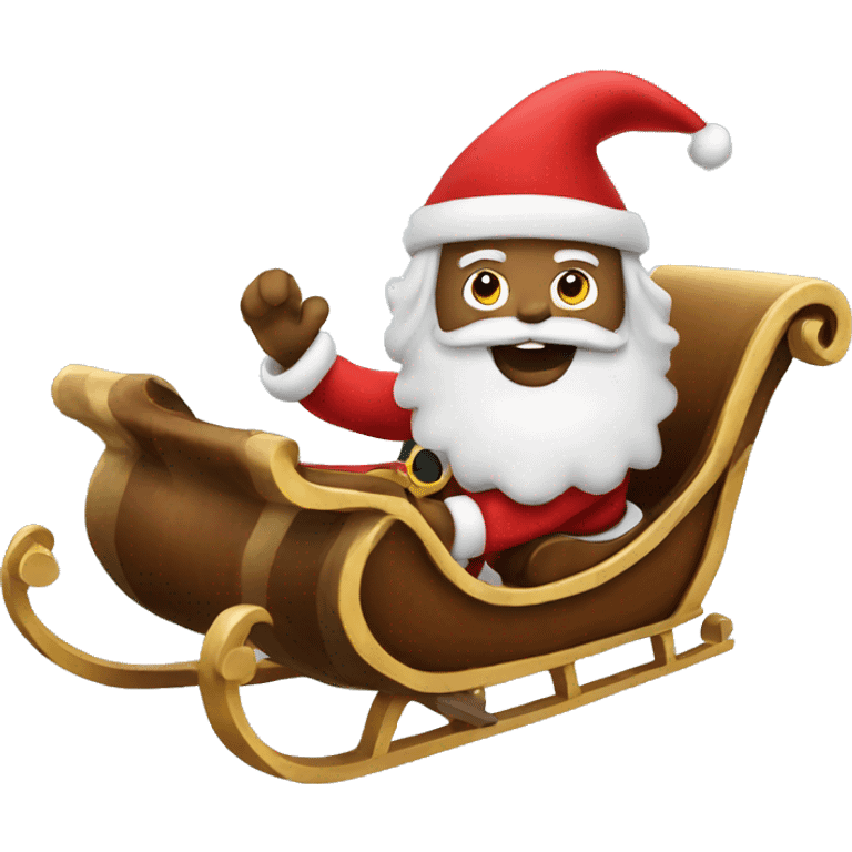 Santa on his sleigh  emoji