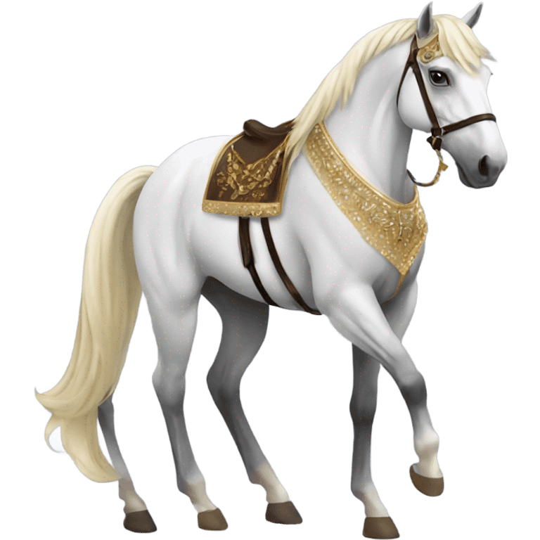 Majestic horse wearing chic outfit emoji