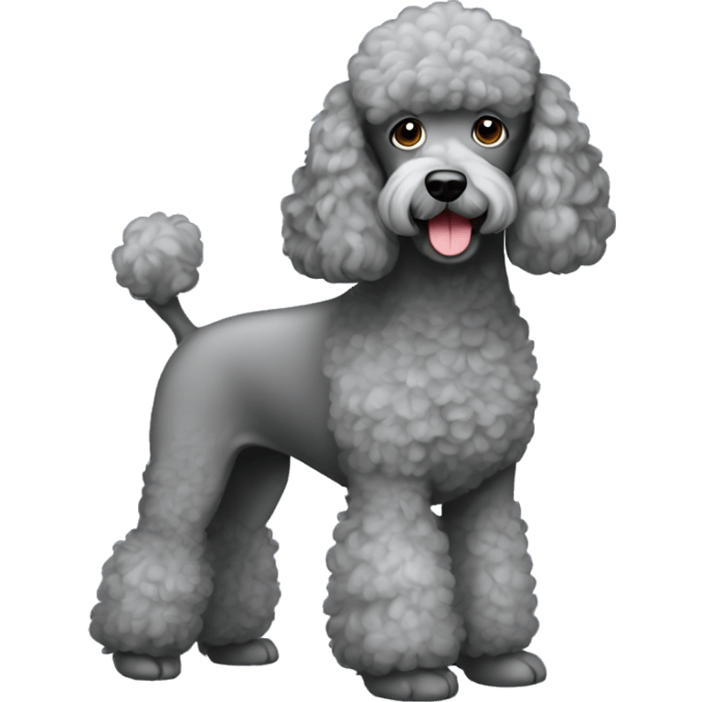 gray poodle emoji