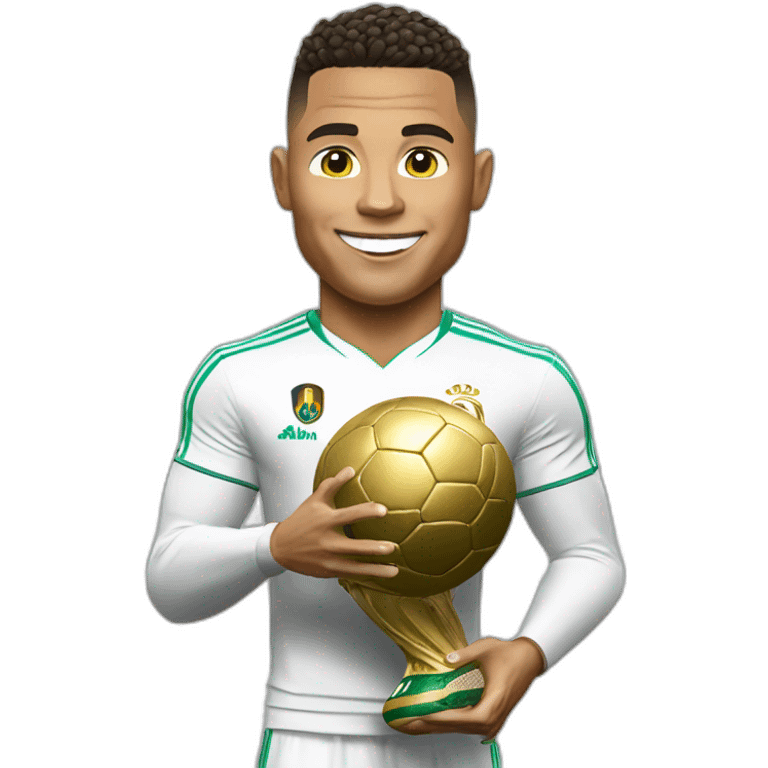 Ronaldo avec un ballon d'or emoji