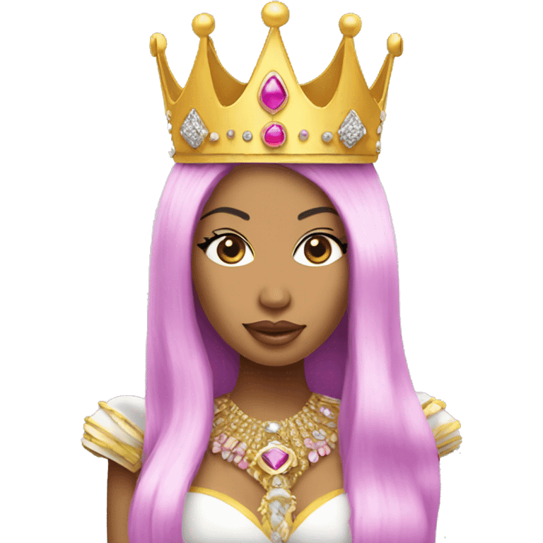 Nicki Minaj with a crown on emoji