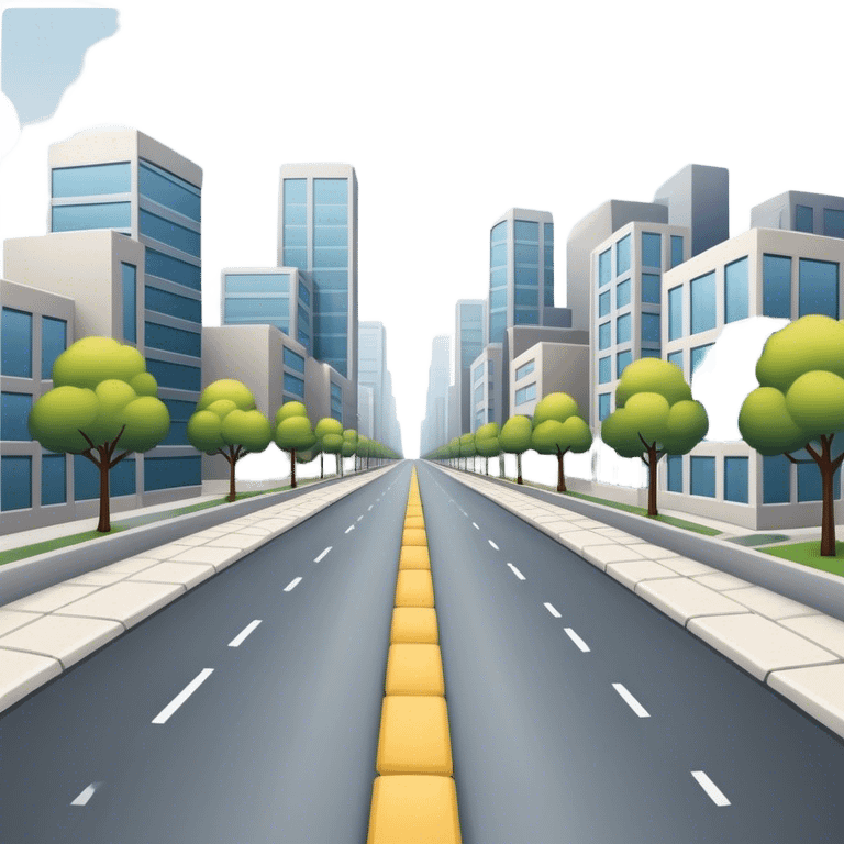 Road in a city with no buildings emoji