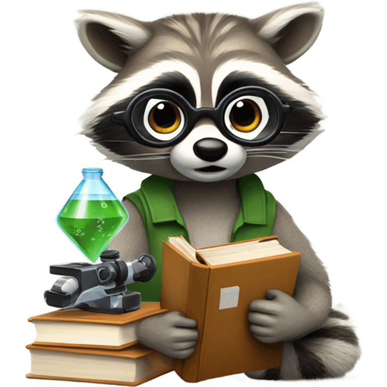 genius raccoon emoji