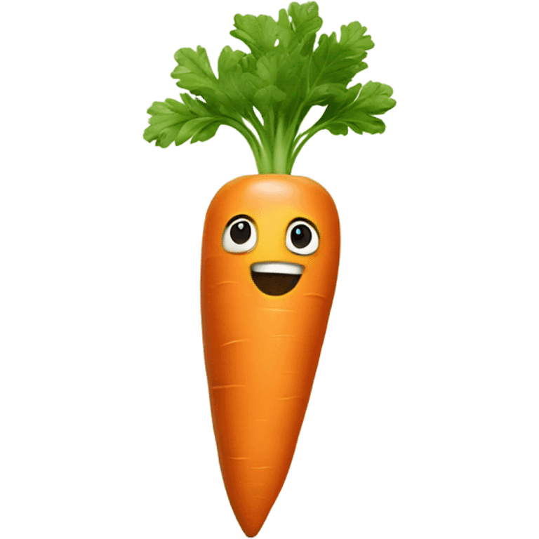 Carrot with hands up emoji