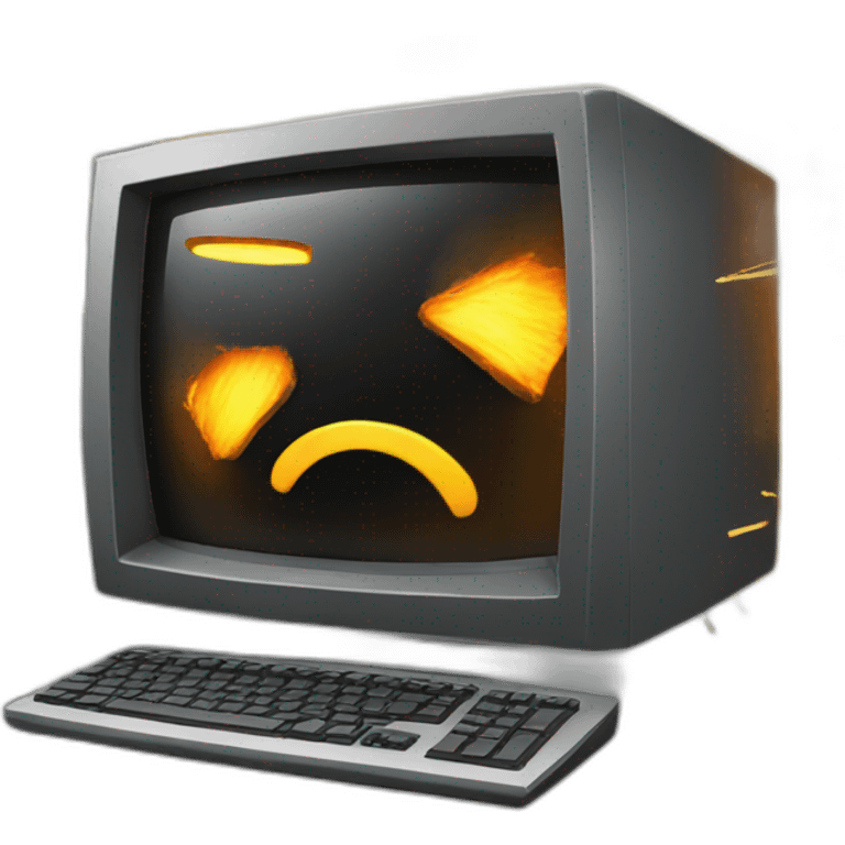 exploding computer emoji