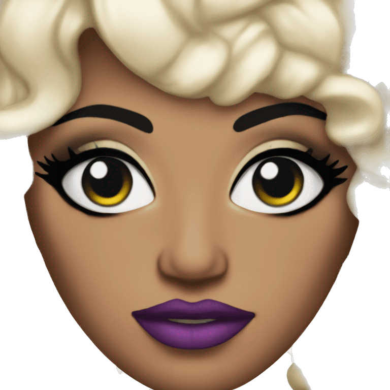 Drag queen with intense makeup emoji