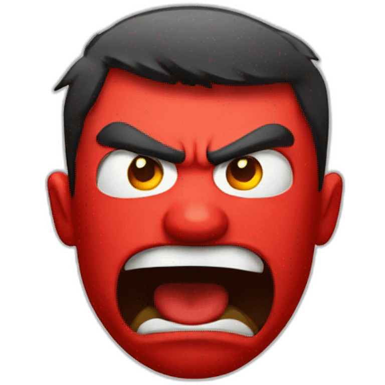 Angry red emoji face emoji