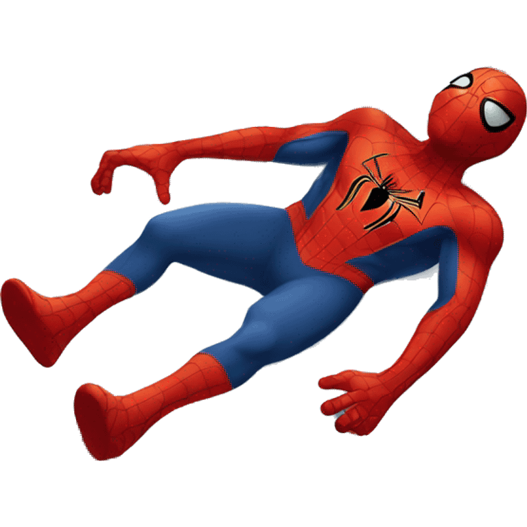 spiderman sleeping on a bed emoji