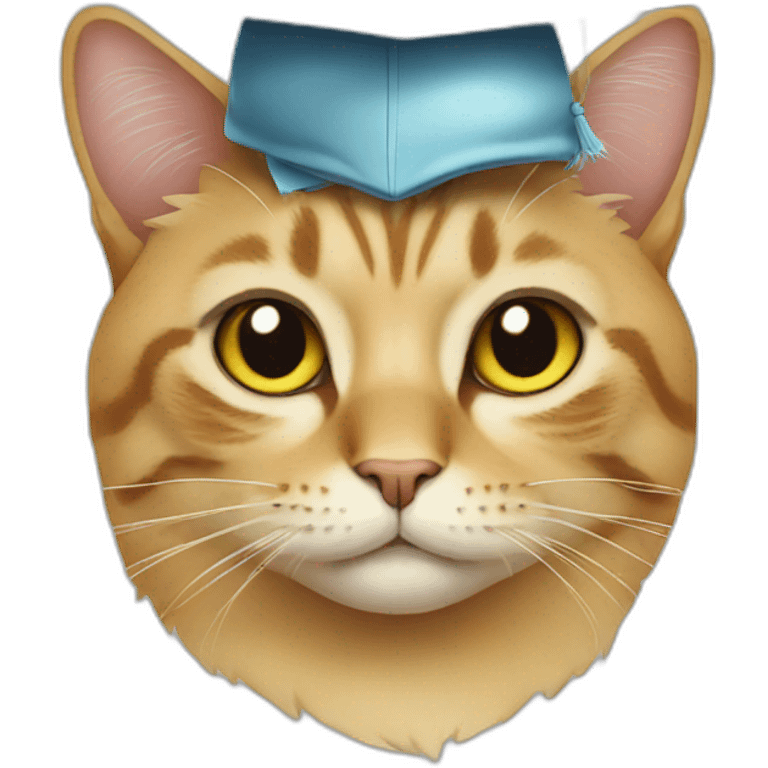 cat with  graduation cap emoji