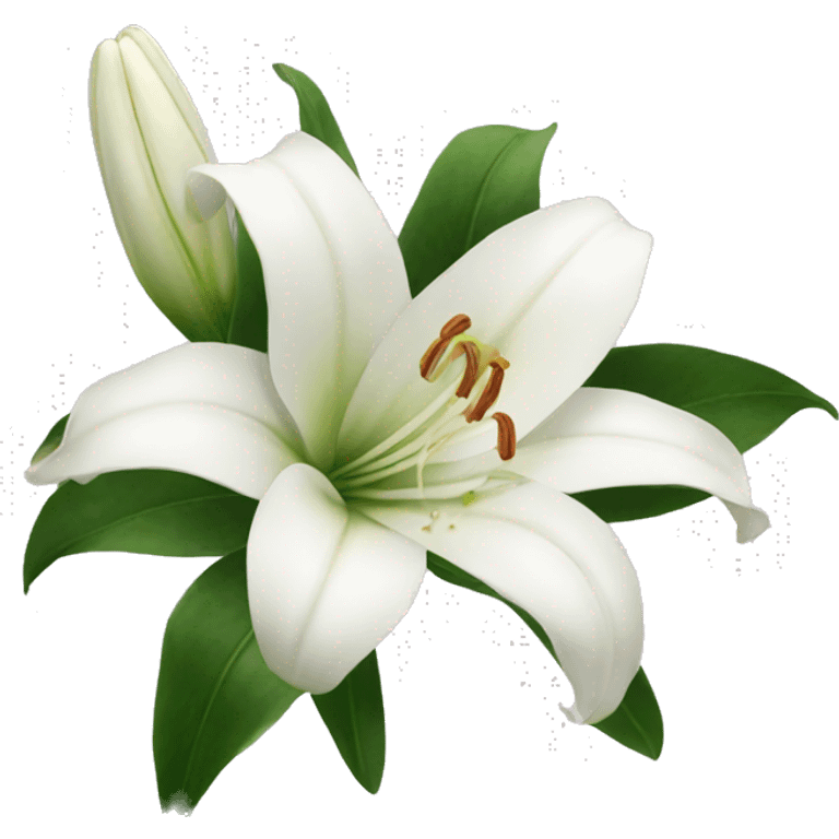 White lilies  emoji