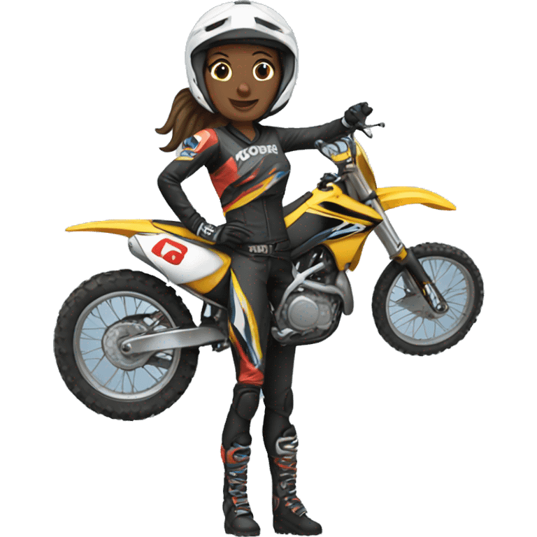 motocross women emoji