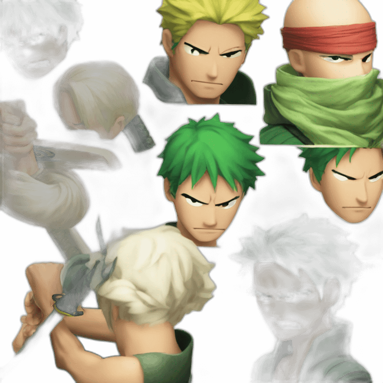 Roronoa Zoro a trois sabre emoji