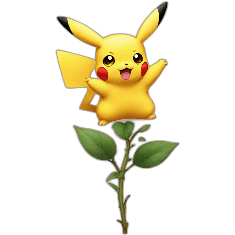 Pikachu rose emoji