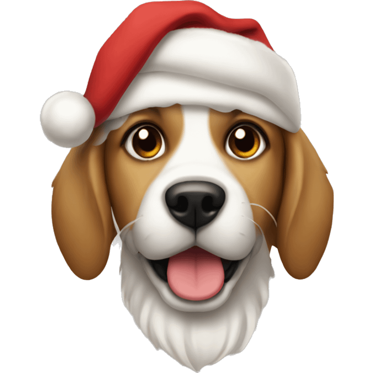 Santa dog emoji