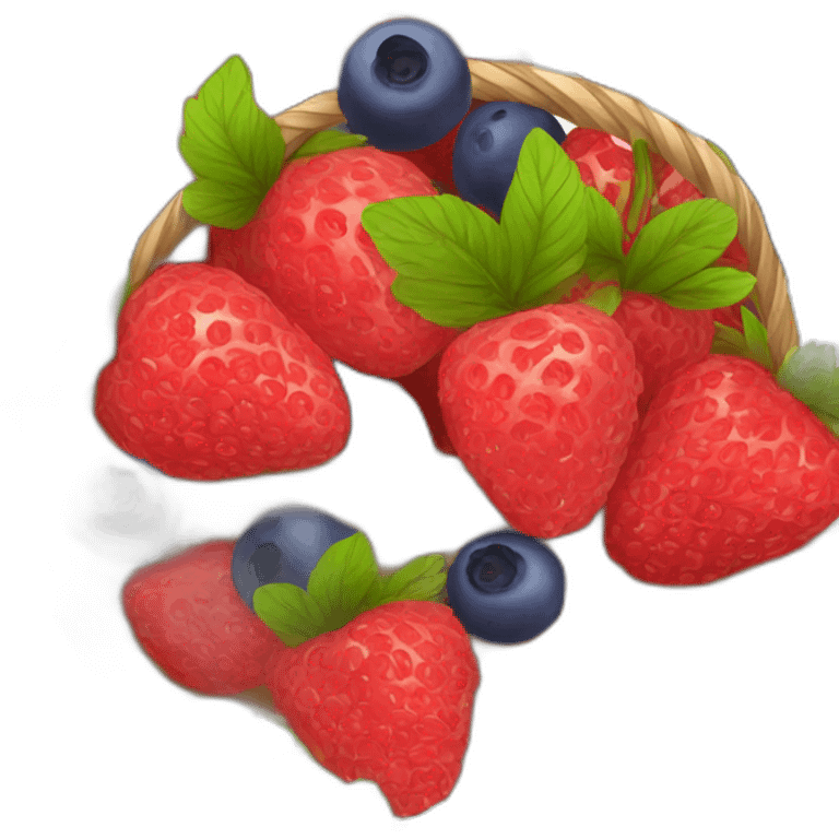 assorted berries in a basket emoji