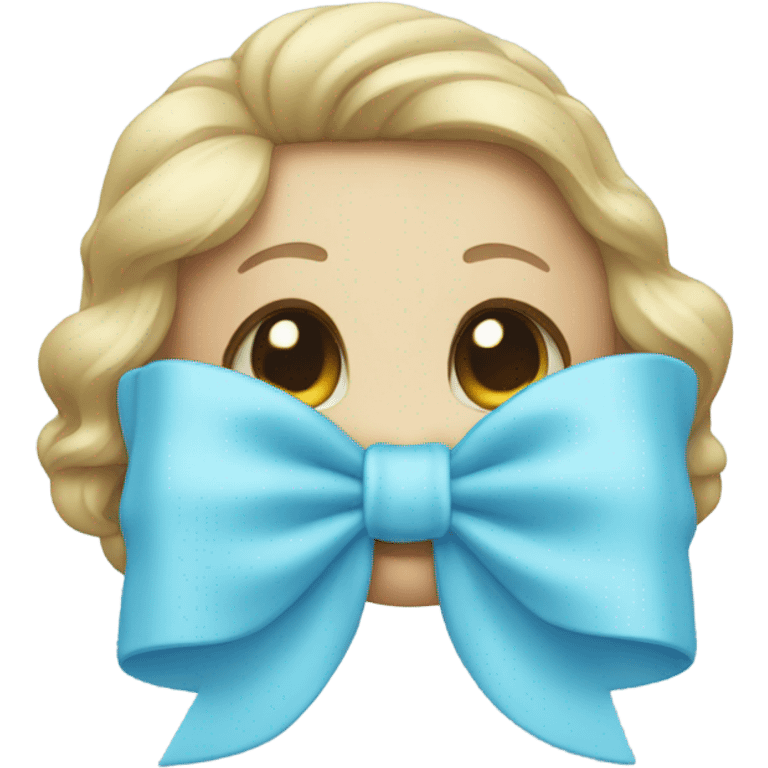 lt blue bow emoji