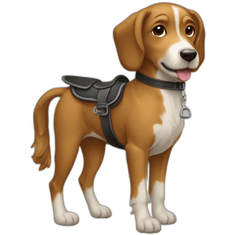 Chien sur cheval emoji