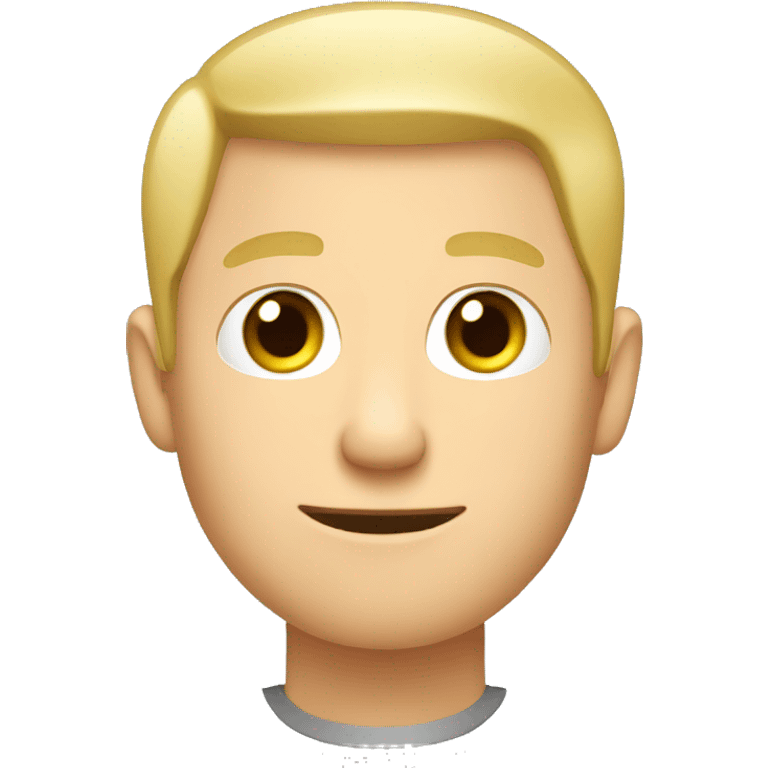 Blonde Flattop man with smartphone emoji