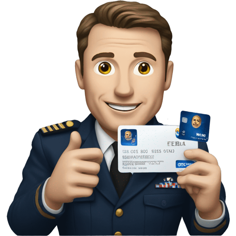 Eli musk holding a navy federal card emoji