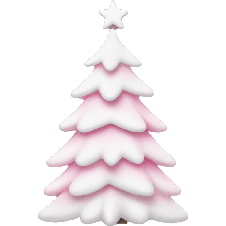 white and pink xmas tree emoji