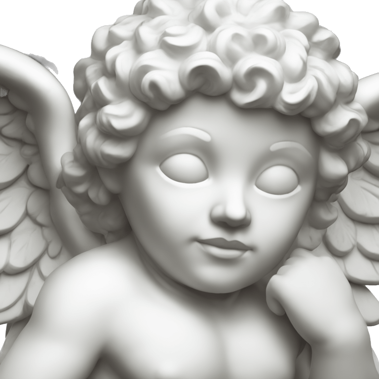 White cherub statue emoji