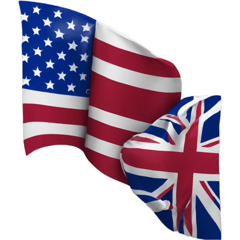 Usa flag with UK flag emoji