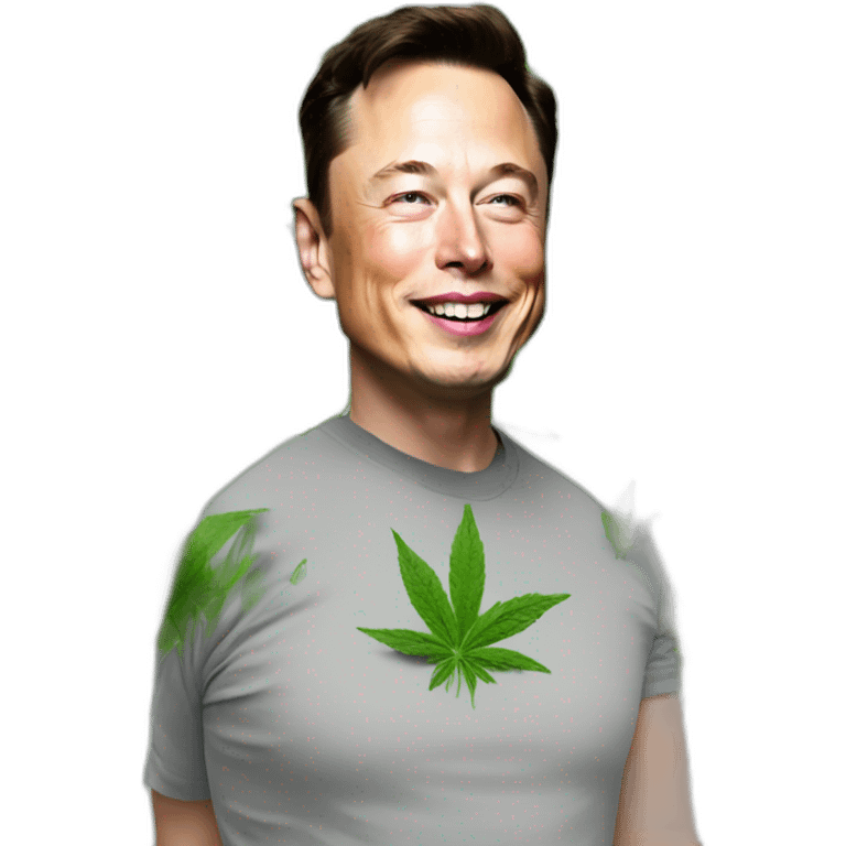 elon musk cosumming weed emoji