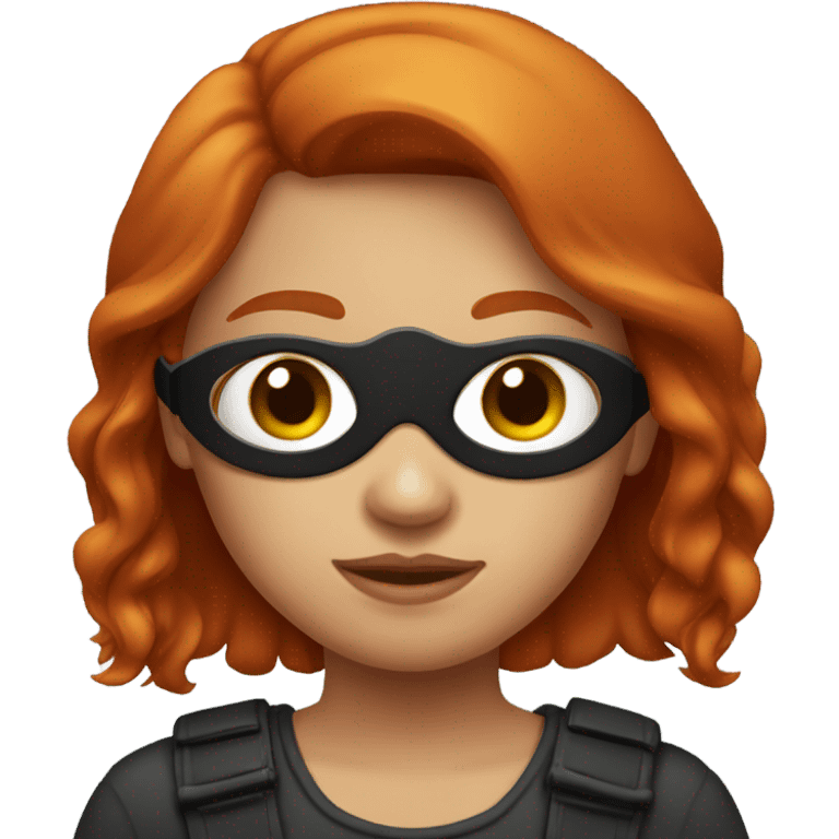 one eye patch redhead girl  emoji