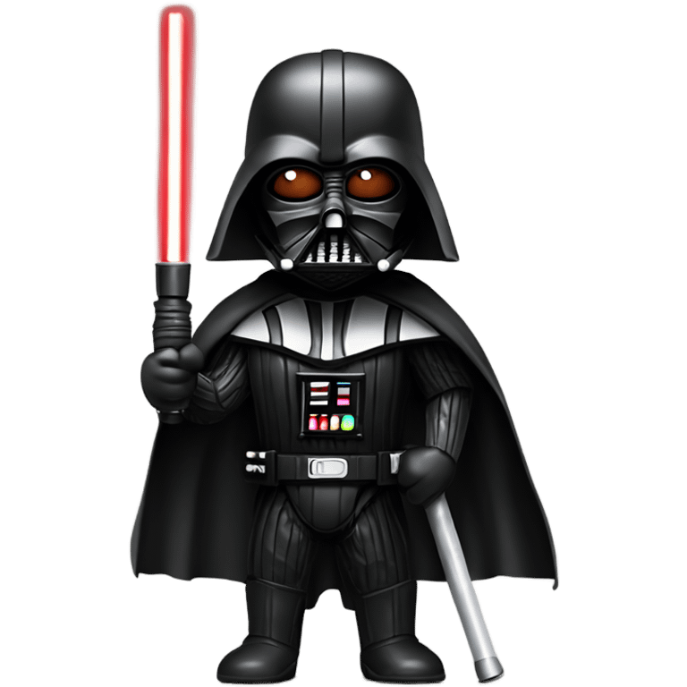 Realistic Darth Vader with a bo staff and a menacing look  emoji