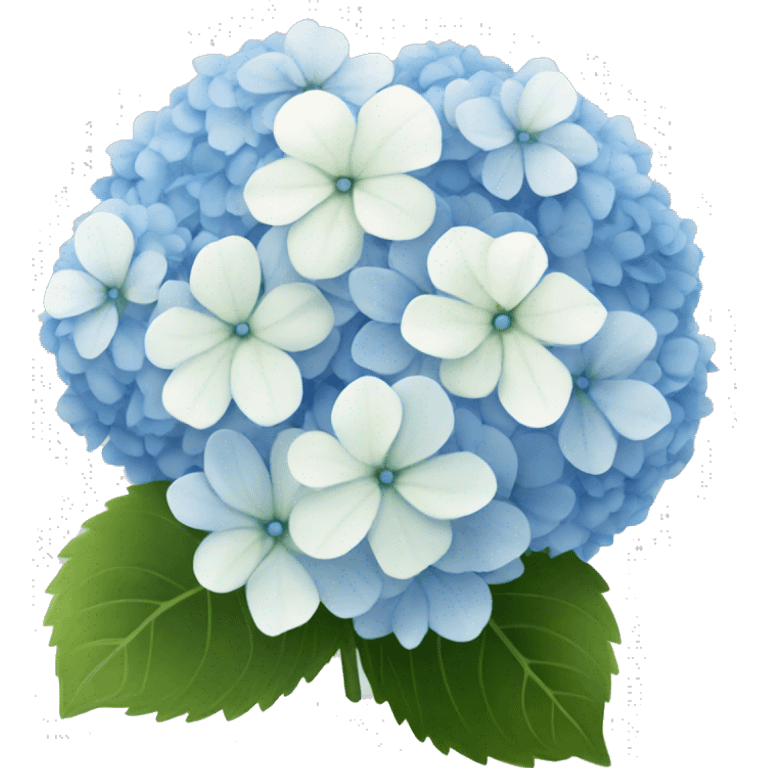 Bouquet of blue and white hydrangeas  emoji