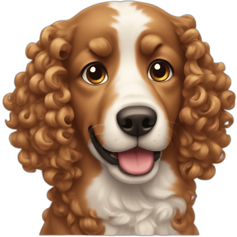 Curly dog emoji