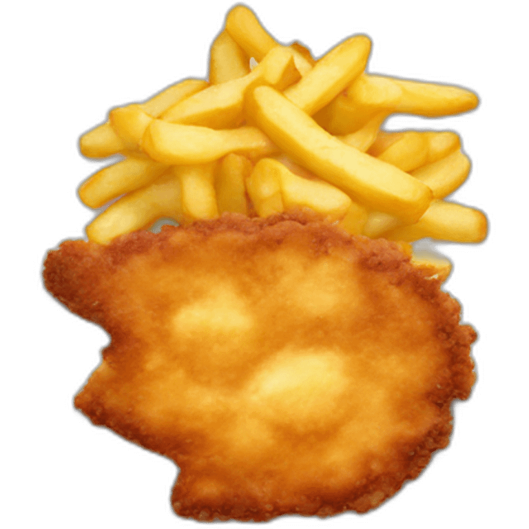 Schnitzel mit Pommes emoji