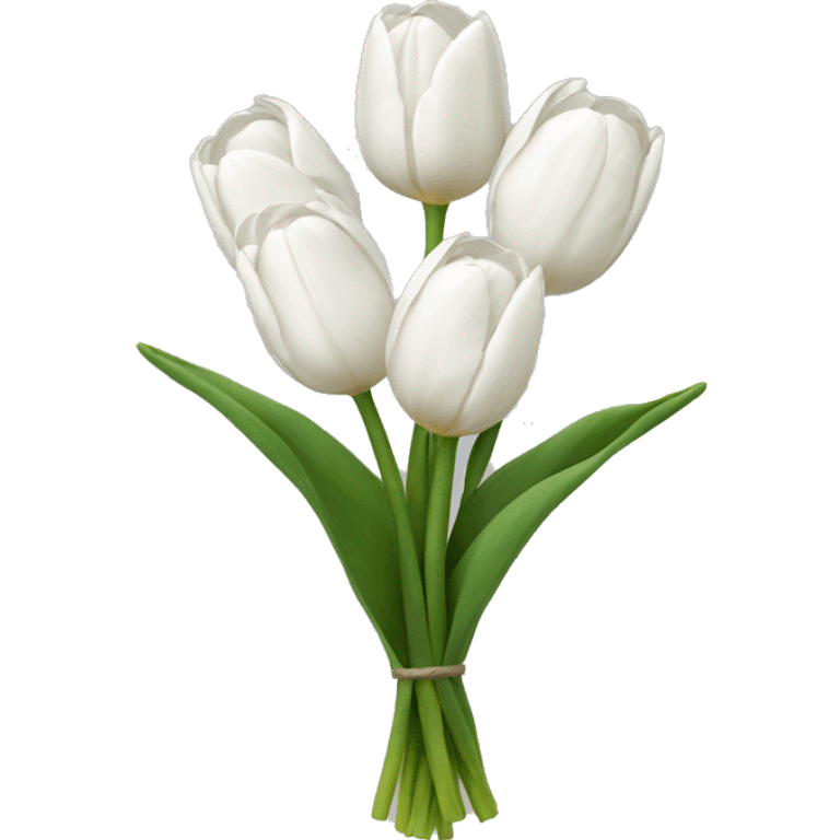 white tulip bouquet  emoji