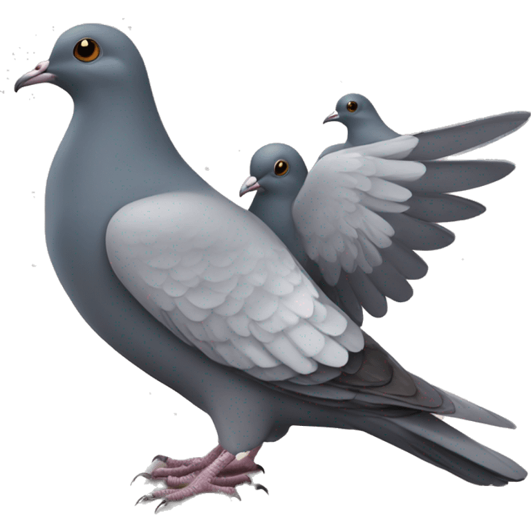 A pigeon on top of another Pigeon’s back  emoji