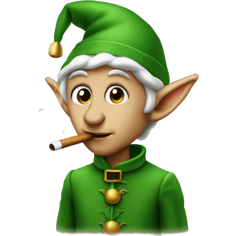 Elf smoking emoji