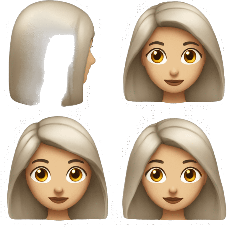 Armenian girl, one hair and one eyebrow a bunch white, the other brown  emoji