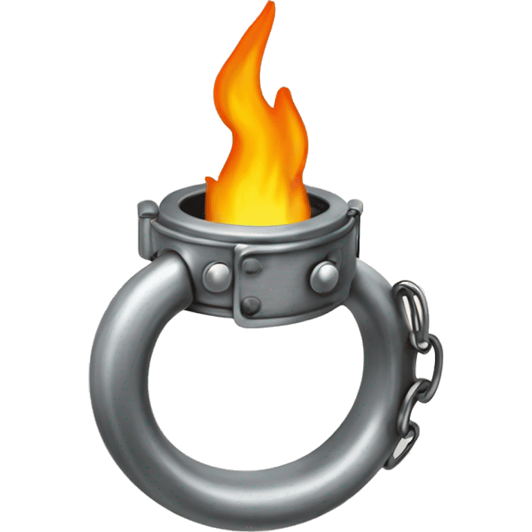 natural gas flame in handcuffs emoji