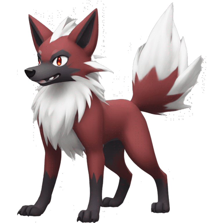 Lycanroc-Zoroark-Mightyena full body emoji