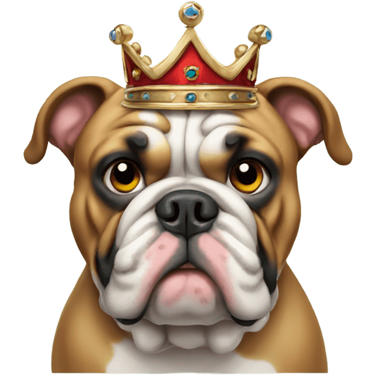 English bulldog with crown  emoji