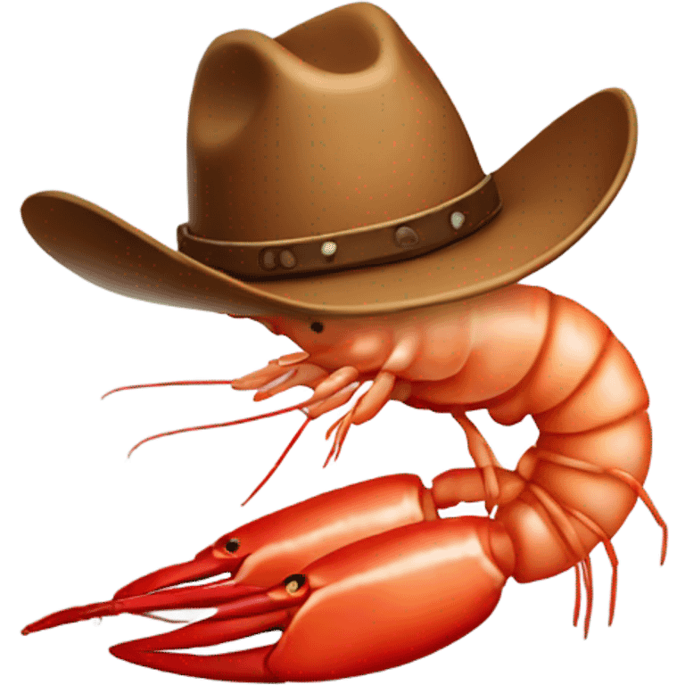 Shrimp with a cowboy hat emoji