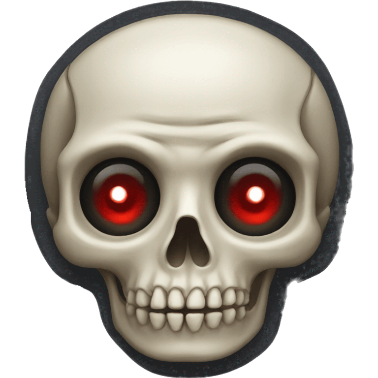 Red eye skeleton emoji